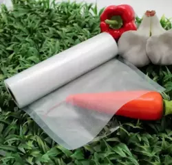 Вакуумні пакети для вакууматора 30х500 см у рулоні харчові для зберігання їжі продуктів