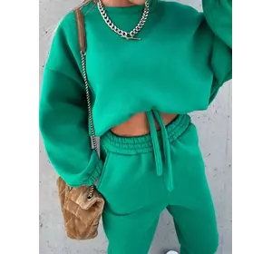 Теплый костюм на флисе, зеленый