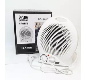 Електричний тепловентилятор нагрівач дуйчик Opera OP H2 2000 W Білий