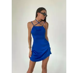 Невероятное платье с идеальнаой посадкой по талии синий