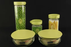 Пищевые контейнеры емкостями для круп сыпучих Glassware
