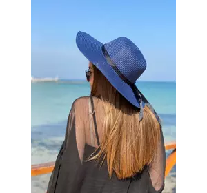 Летняя шляпа для прогулок и отдыха на пляже СИНЯЯ