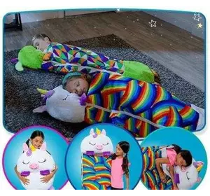 Детский спальный мешок с подушкой "Слипик" 130х50 сm Cпальный Мешок-Игрушка для детей