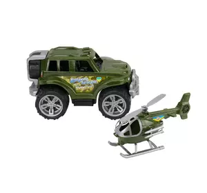 Іграшка Військовий джип з вертолетом