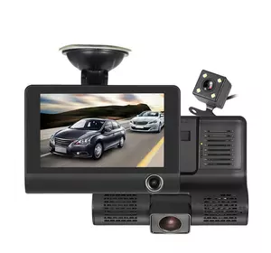 Автомобильный видеорегистратор на 3 камеры Recorder 4 "HD 1080P