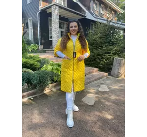 Куртка-пальто ромб, желтый